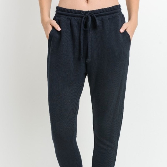 Pants - Black Drawstring Joggers